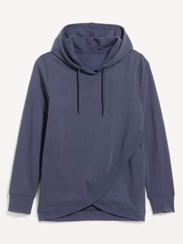 Old Navy Maternity Fleece Crossover Nursing Tunic Hoodie Sweatshirt - Volcanic Glass in Kuwait