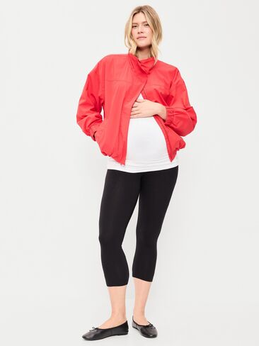 Old Navy Maternity Full-Panel Cropped Leggings - Black Jack in Kuwait