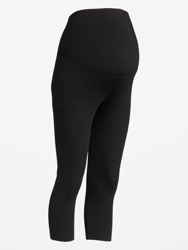 Old Navy Maternity Full-Panel Cropped Leggings - Black Jack in Kuwait