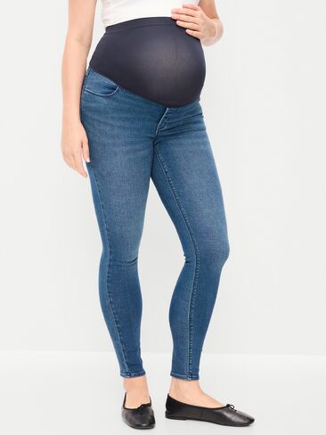 Old Navy Maternity Full-Panel Wow Skinny Jeans - Campeche in Kuwait