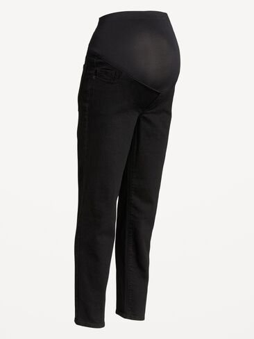 Old Navy Maternity Full-Panel OG Straight Jeans - Black Jack in Kuwait