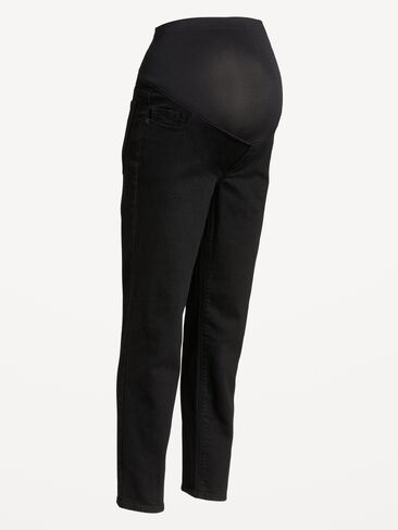 Old Navy Maternity Full-Panel OG Straight Jeans - Black Jack in Kuwait