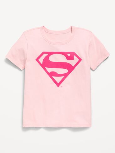 Old Navy DC Comics™ Supergirl Graphic T-Shirt for Girls - Pink Pirouette in Kuwait