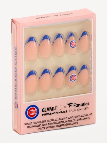 Old Navy Glamnetic x Fanatics Chicago Cubs Press-On Nail Kit - Chicago Cubs in Kuwait