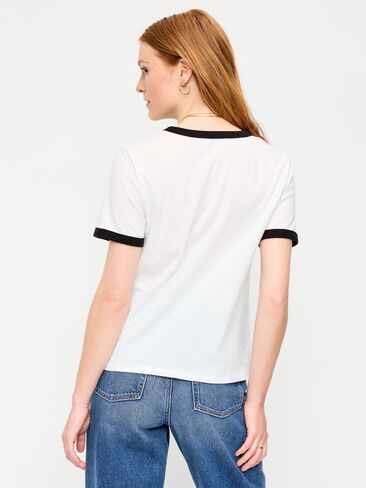 Old Navy EveryWear Crew-Neck T-Shirt - White Lilies in Kuwait