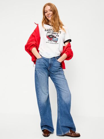 Old Navy EveryWear Crew-Neck T-Shirt - White Lilies in Kuwait