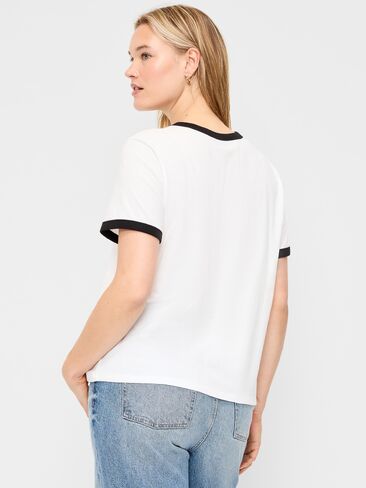 Old Navy EveryWear Crew-Neck T-Shirt - White Lilies in Kuwait