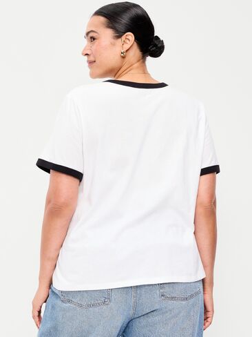 Old Navy EveryWear Crew-Neck T-Shirt - White Lilies in Kuwait