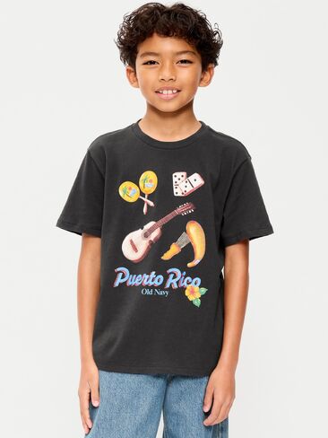 Old Navy Short-Sleeve Logo-Graphic T-Shirt for Boys - Black Spark (Match The Fam!) in Saudi Arabia