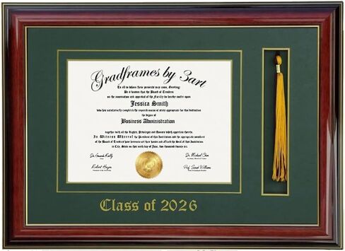 3art Diploma Tassel Frame 6X8 MAHOGANY/BLACK (CUSTOMIZABLE) in Saudi Arabia