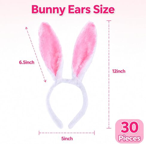 24 Pcs Bunny Ears Headband Rabbit Ears Headband Bulk Bunny Headband Stuff Rabbit Ear for Party Easter Gifts Women in Saudi Arabia