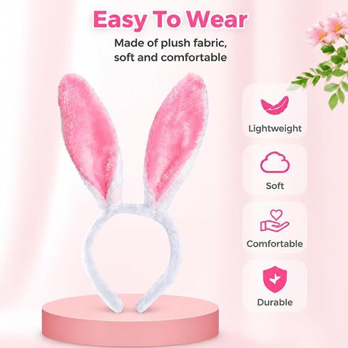 24 Pcs Bunny Ears Headband Rabbit Ears Headband Bulk Bunny Headband Stuff Rabbit Ear for Party Easter Gifts Women in Saudi Arabia