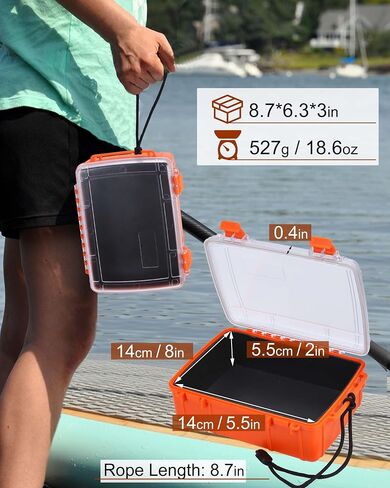 Waterproof Storage Dry Box for Kayaking Waterproof Containers for Boating Travel Waterproof Case Boat Storage Tacklebox Floated Watertight Drybox with Rope in Saudi Arabia