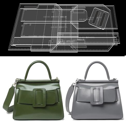 RIVEENY Leather Purse Templates for Women Tote Bag,Acrylic Leather Patterns Templates for Women's Handbags Large Shoulder bag in Saudi Arabia