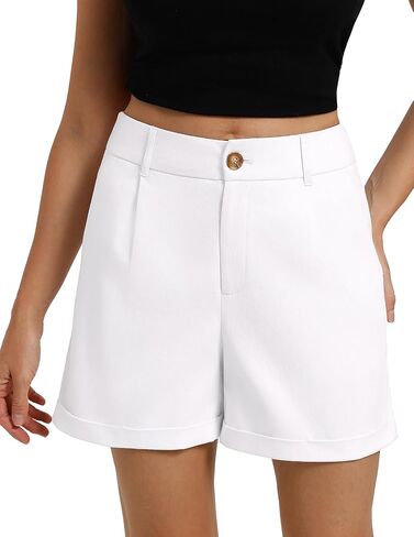 Belle Poque Women Dressy Shorts High Waisted Wide Leg Shorts with Pockets in Saudi Arabia