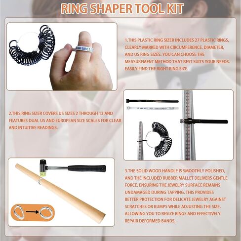 IvySync Spoon Ring Bending Tool Kit,Multi-Functional Ring Bending Machine with Sizer Measuring Tool and Nylon Dies Making Tool,Jewelry Making Measuring Tool Set for Soft Metals in Saudi Arabia