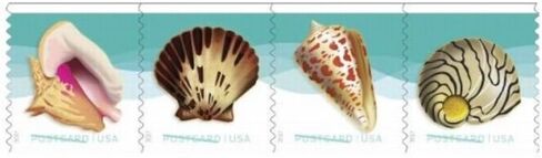 Seashells Postcard Stamps, Sheet of 20 in Saudi Arabia