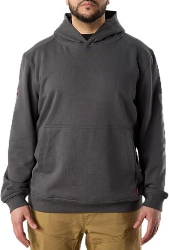 BRUNT Levin Hoodie - كبير - كربون - سويت شيرت خفيف الوزن للعمل لجميع المواسم - غطاء رأس صلب متوافق مع القبعة - جيب أمامي كبير الحجم - درزات كتف منسدلة - طول الجسم ممتد in Kuwait
