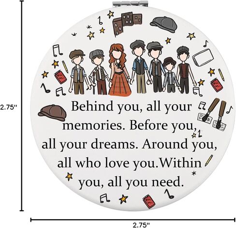 Feelmem News Musical Gift Behind You Clemy Your Memories Compact Mirror for News Musical Lovers Theater Lovers in Kuwait