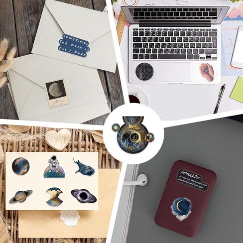 50PCS Kawaii Space Stickers, Transparent Waterproof PET Sticker for Water Bottle Laptop Scrapbooking Journaling, Galaxy Star Decals for Kids Teens Adults,Classroom Prizes Party Favor in Saudi Arabia