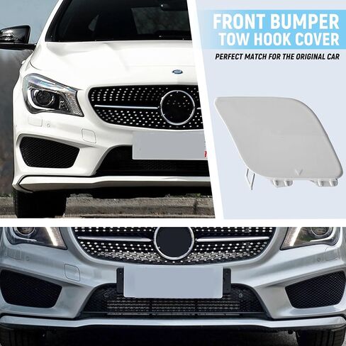 Front Bumper Tow Hook Cover for Mercedes Benz CLA Class W117 AMG Line CLA180 CLA200 CLA220 CLA250 CLA45 2012 2013 2014 2015 Towing Hook Eye Cap 1178851222 (Silver) in Saudi Arabia