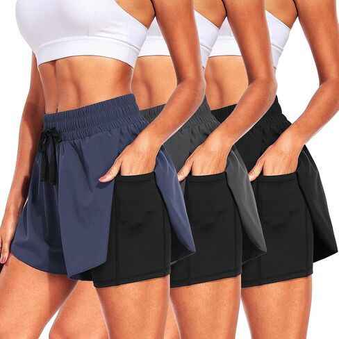 CADMUS 2 in 1 Women's 5'' Workout Athletic Gym Running Shorts for Women Phone Pockets in Kuwait