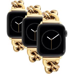 سوار سلسلة أزياء Anne Klein لساعة Apple، آمن، قابل للتعديل، سوار بديل لساعة Apple، يناسب معظم المعصم in Kuwait