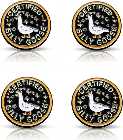 4PCS Funny Enamel Pins, Fashion Cute Silly Goose Pins for Backpacks,Hats,Lanyards,Bags,Jacket Coat,Novelty Cool Button Pins Bulk Are Women Men Teens Fashion Jewelry Accessories in Saudi Arabia