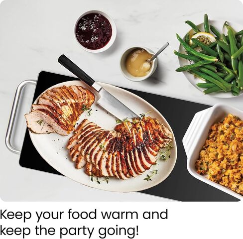 Chefman Roll n’ Go Food Warming Mat, Electric Warming Tray for Buffets, Parties, Holidays, 3 Temperature Settings, Easy-Clean Silicone Mat, Roll Up Food Warmers w/Storage Bag - Grey in Saudi Arabia