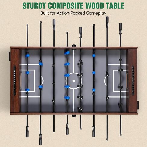 Foosball Table 48in, Competition-Sized Game Table for Home & Game Room – Includes 2 Balls & 2 Cup Holders – Classic Indoor Soccer Game in Saudi Arabia