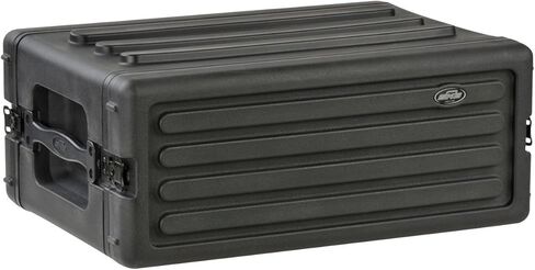 SKB 4U stalow roto Rack Case - واقي تروس البولي إيثيلين متين ، قابل للتكديس ، مقاوم للماء مع المزالج الملتوية والأقدام المطاطية للموسيقيين ، دي جي ، ومعدات A/V - محلول نقل وتخزين آمن in Kuwait