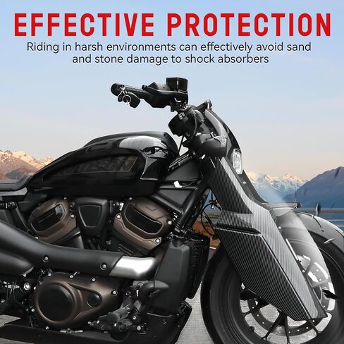 غطاء حماية من الصدمات مع ضوء لـ Sportster S 1250، غطاء حماية أمامي للوحة الجانبية الأمامية مزخرف لملحقات Harley Sportster S 1250 RH1250S 2021-2024 (أسود) in Kuwait