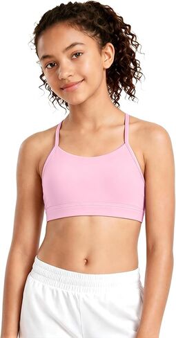 JOCMIC Girls Sports Bra Soft Tranning Bras with Removable Padding Tank for Teens Yoga Dance in Saudi Arabia