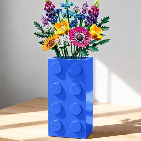 مزهرية لزهور Lego 10347 10280 10328، لمجموعة بناء باقة زهور Lego، حامل عرض لزهرة LegoRoses، أزهار الكرز، عباد الشمس، زهور النرجس، اللوتس - هدية لمحبي زهور Lego (مزهرية فقط) - أحمر in Kuwait