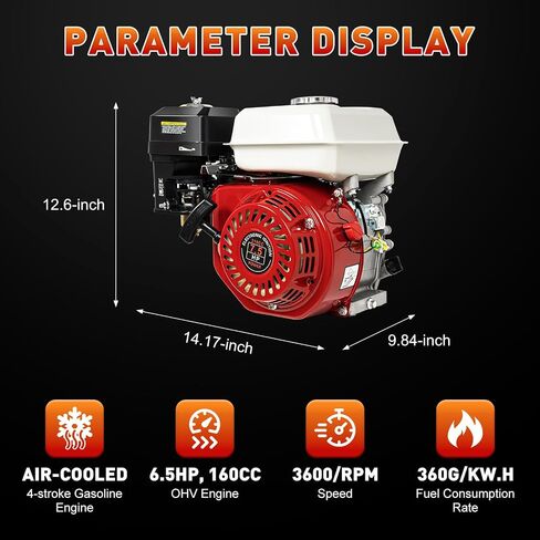 محرك Go Kart رباعي الأشواط، محرك غاز 7.5HP 210CC لمحرك الغاز HondaGX160 OHV مع بداية سحب، محرك بنزين مبرد بالهواء من Go Kart (مخزون أمريكي) in Kuwait