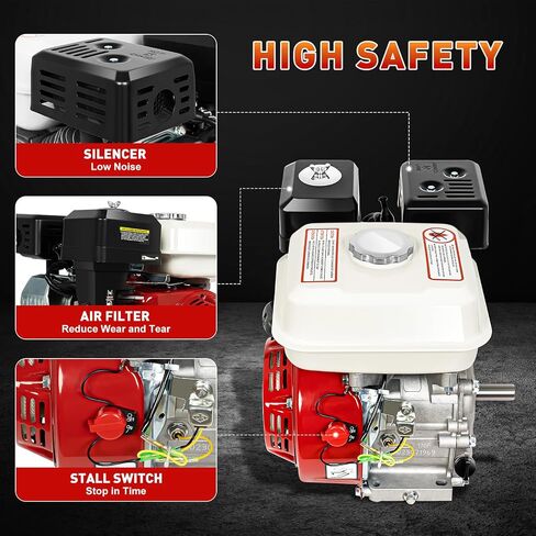 محرك Go Kart رباعي الأشواط، محرك غاز 7.5HP 210CC لمحرك الغاز HondaGX160 OHV مع بداية سحب، محرك بنزين مبرد بالهواء من Go Kart (مخزون أمريكي) in Kuwait
