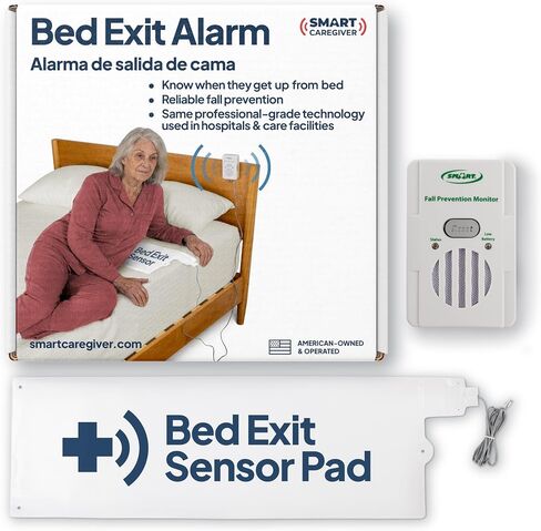 Smart Caregiver® Bed and Chair Exit Alarm System for Fall/Wandering Prevention – Know When They get up! Includes Monitor with 10in x 30in Bed Sensor Pad and 10in x 15in Chair Sensor Pad in Saudi Arabia