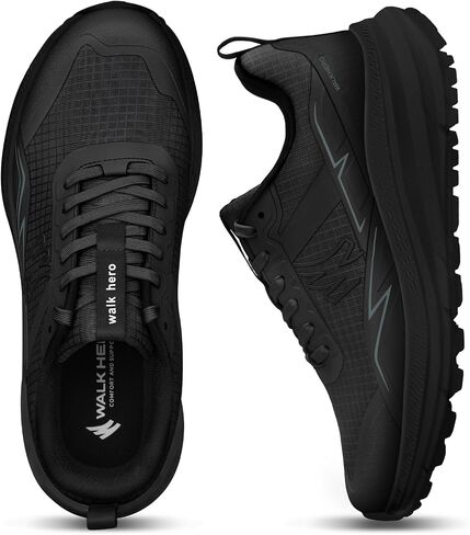 Mens Hiking Shoes for Plantar Fasciitis, Orthopedic Walking Shoes with Arch Support, Lightweight Waterproof Sneakers Wide Toe Box Shoes for Foot & Heel Pain Relief in Saudi Arabia