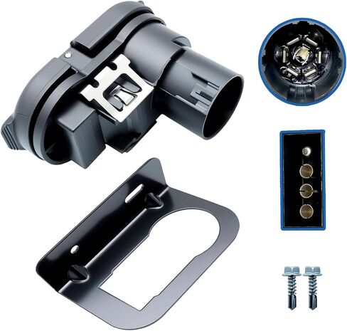 4/7 Pin Trailer Wiring Harness Connector Fit for Ford, GMC, Dodge Ram, Chevy Silverado for Mounting Bracket for 7 Way Blade and 4 Way Flat Towing Adapter Plug Replace for 23404450 in Saudi Arabia