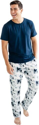 Men's Short Sleeve Loungewear Set - Soft Stretchy Fabric, Relaxed Fit, Eco-Friendly, Perfect for Family Matching in Saudi Arabia