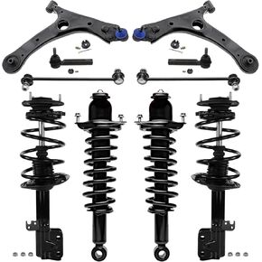 Detroit Axle - 10pc مجموعة تعليقات التعليق الأمامية لـ Toyota 2014-2019 Corolla ، أذرع التحكم السفلية مع ربطات Ball Sway Bar Rods الخارج in Kuwait