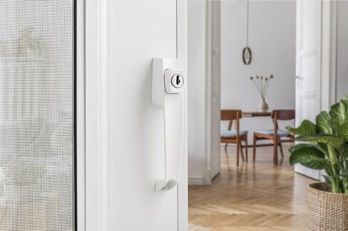 Wright Products - Heavy Duty Tie Down Keyed Push Button Door Latch for Screen and Storm Doors, White in Saudi Arabia