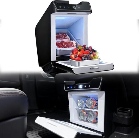 Tlyard TESLA 4L Fridge for Model Y Juniper 2026, Car Center Console Cooler/Warmer Refrigerator, Rapid Cooling (41°F~59°F) Warming (95°F~122°F) Model Y Juniper Interior Accessories for Road Trips in Saudi Arabia