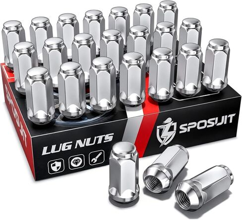 Sposuit M14x1.5 Lug Nuts - Replacement for 1988-2024 GMC Sierra 1500, 2006-2024 Acadia, 2015-2024 Canyon, 2000-2024 Yokon - Closed End Black Lug Nut(24 Pcs) in Saudi Arabia