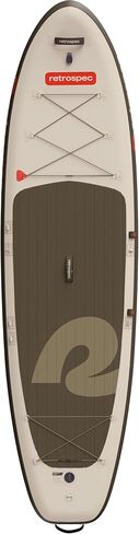 Retrospec Weekender XL لوحة مجداف قابلة للنفخ - Lake Essentials SUP بسعة 400 رطل - واسعة 11 '× 35 "× 8" لوحة جميع الصيد والتجول - مجموعة كاملة مع مجداف ومضخة وحقيبة الظهر in Kuwait