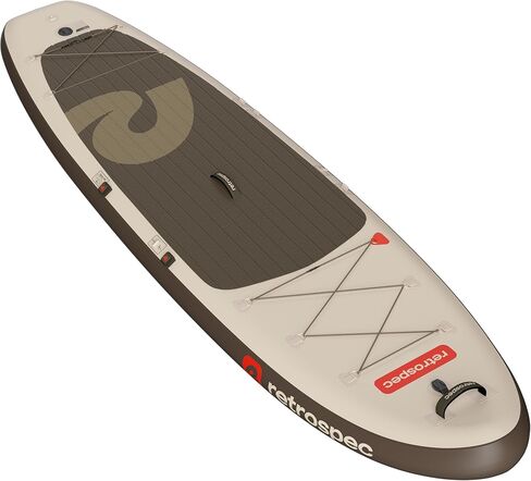Retrospec Weekender XL لوحة مجداف قابلة للنفخ - Lake Essentials SUP بسعة 400 رطل - واسعة 11 '× 35 "× 8" لوحة جميع الصيد والتجول - مجموعة كاملة مع مجداف ومضخة وحقيبة الظهر in Kuwait