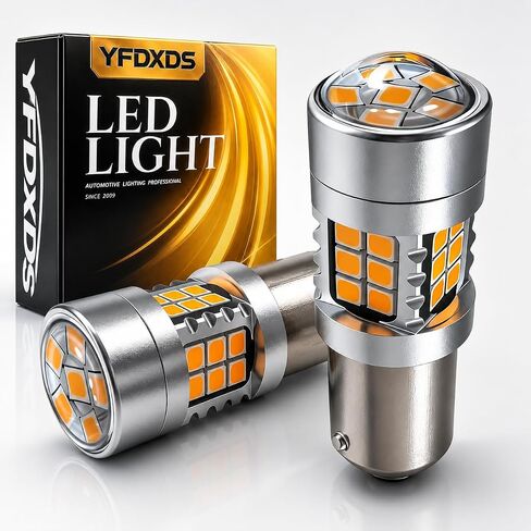 1157 لمبات LED، أكثر سطوعًا بنسبة 400% مع 30 قطعة من رقائق وعدسة LED، 7528 2057 2357 بديلة لمصابيح الفرامل الخلفية، قطعتان in Kuwait