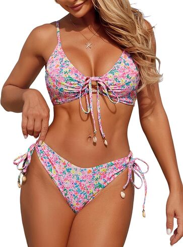 Zaful Women's Triangle Bikini Set O Ring Tie String اثنين in Kuwait