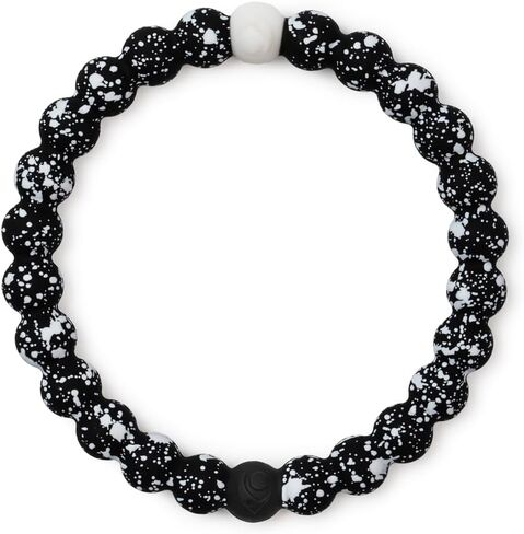 Lokai Metal & Silicone Beaded Bracelets for Women & Men, Metal Sphere (Blue Chrome, Extra Large) - Stylish Jewelry Fashion Bracelet with Black & White Beads - Ring Bangle Slide-On Style Over Wrist in Kuwait