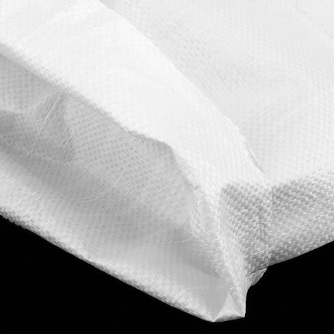 SEUNMUK 50 Pack 18 x 30 Inch Empty Sandbags, Empty White Woven Polypropylene Sand Bags, Heavy Duty Flood Protection Sand Bags with 20 M Ties for Flood Control, Storage in Kuwait